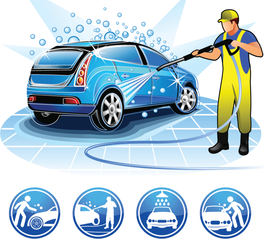 man washing vehicle, Car wash