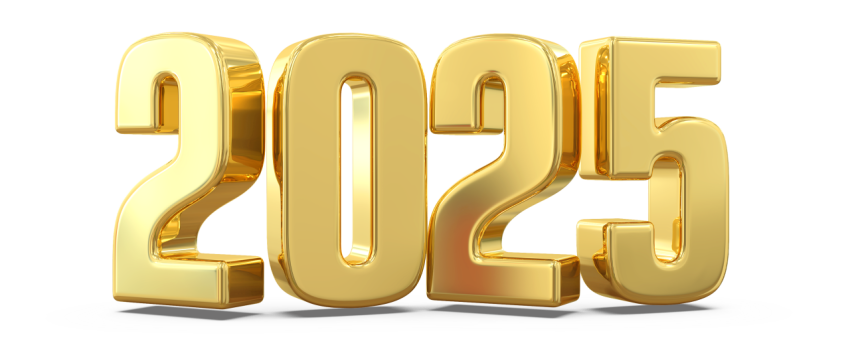 happy new year 2025, golden 2025, 3d 2025, png