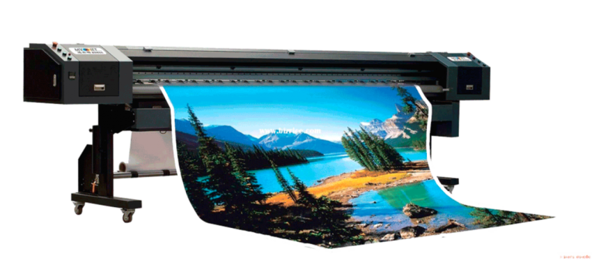 black and white printer illustration, Printing press Vinyl banners Manufacturing, machine