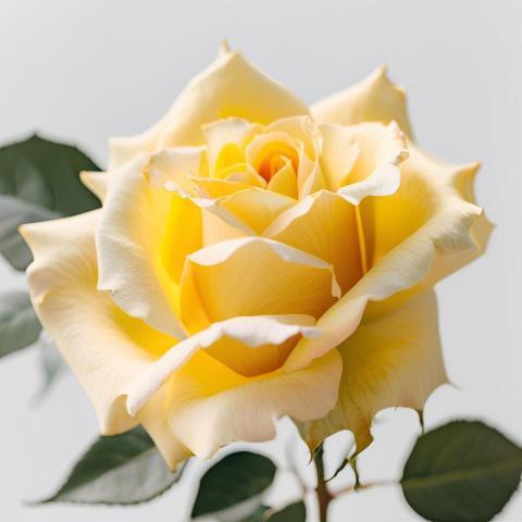 yellow rose on white background for decoration or gift